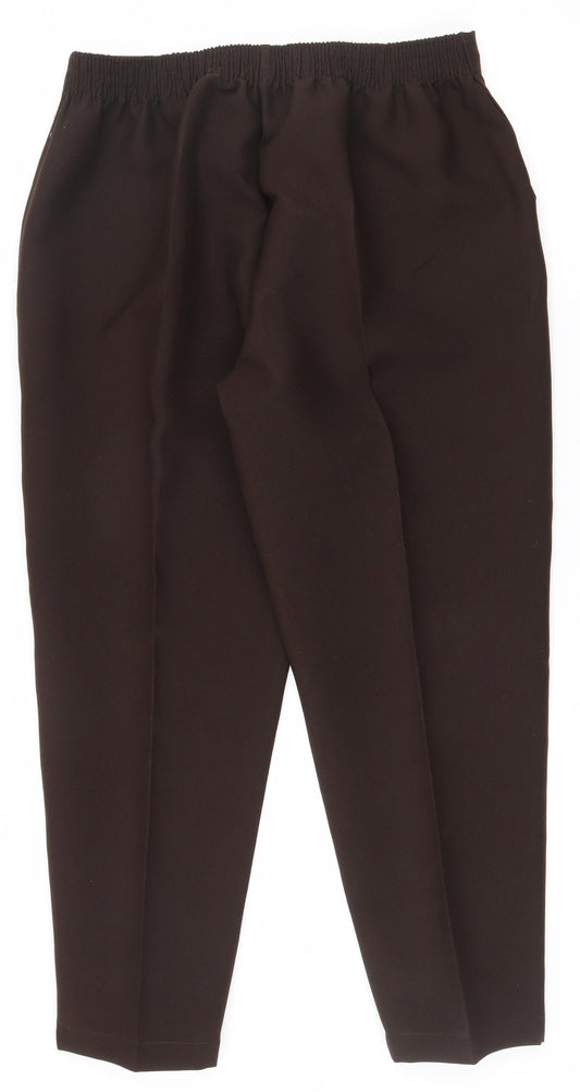 Preworn Womens Brown Polyester Trousers Size 20 L26.5 in Regular