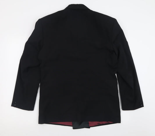 Preworn Mens Black Polyacrylate Fibre Jacket Suit Jacket Size 40