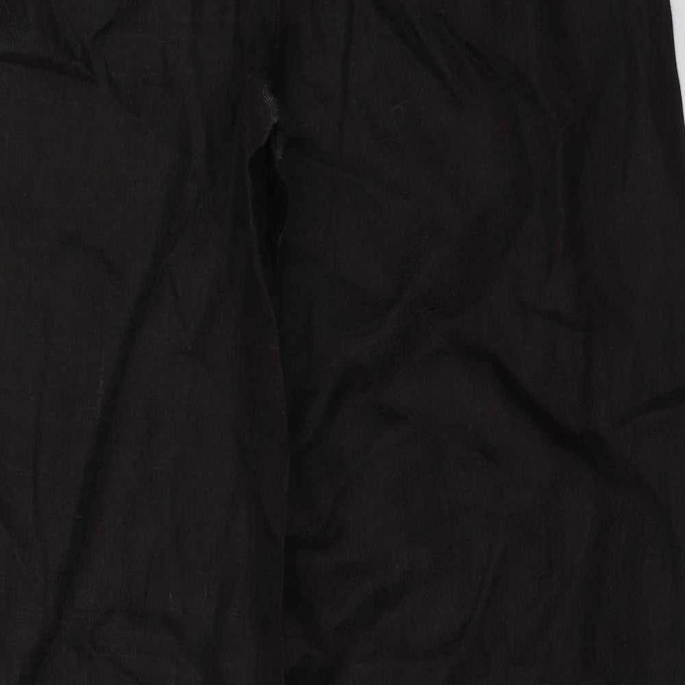 NEXT Womens Brown Ramie Trousers Size 12 L29 in Regular Button