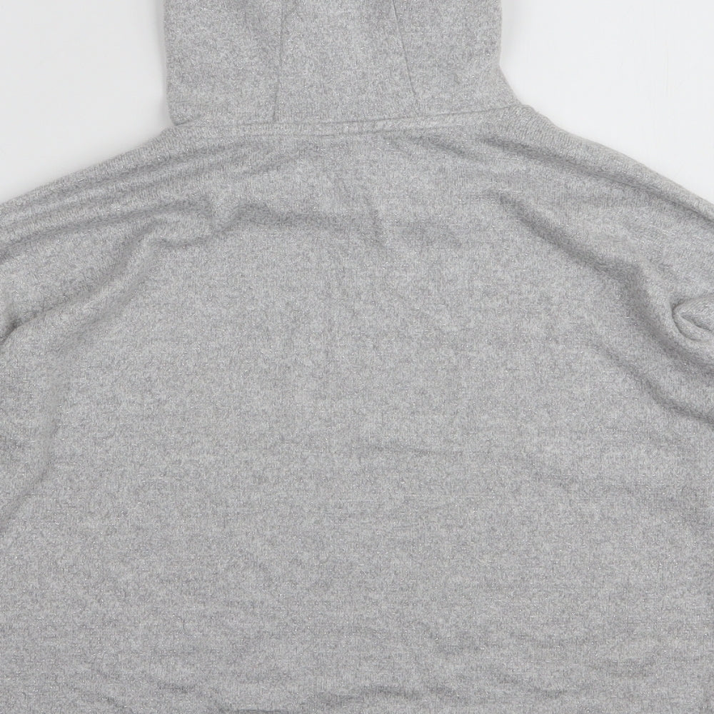 Marks and Spencer Girls Grey Viscose Pullover Hoodie Size 11-12 Years Pullover