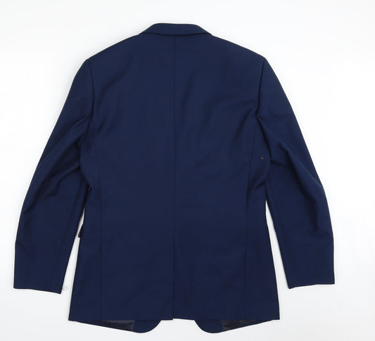 Skopes Mens Blue Polyester Jacket Suit Jacket Size 36