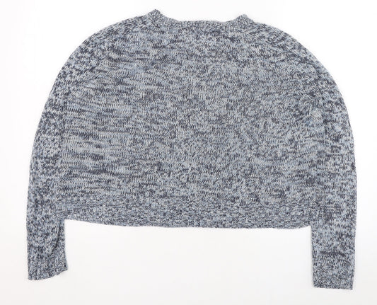 H&M Womens Blue Round Neck Acrylic Pullover Jumper Size M