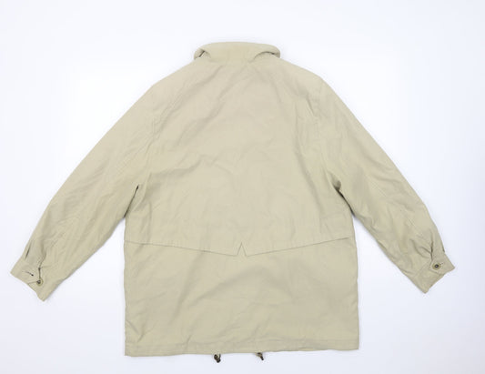 Marks and Spencer Womens Beige Parka Jacket Size 12 Button