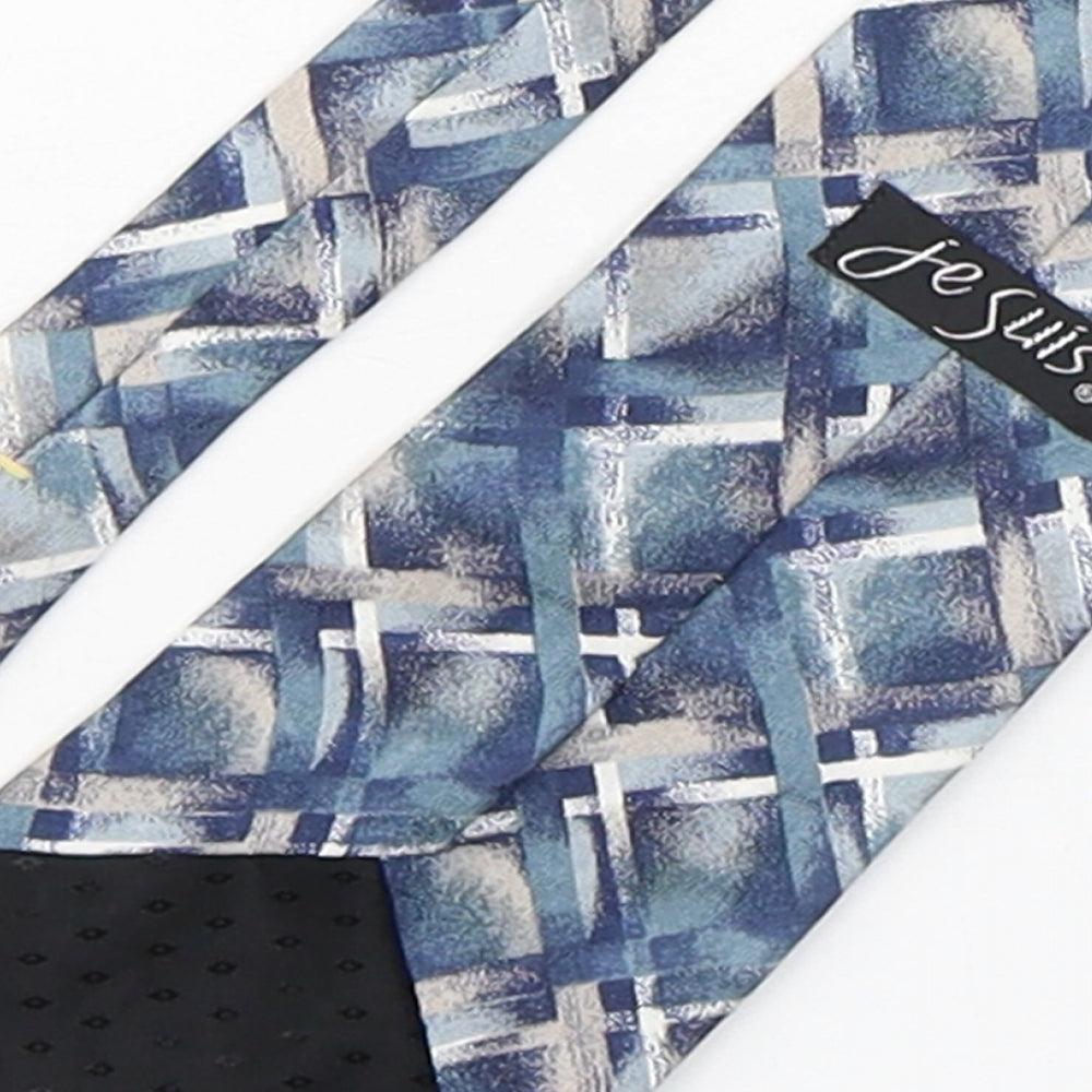 Je Suis Mens Multicoloured Plaids & Checks Silk Pointed Tie One Size