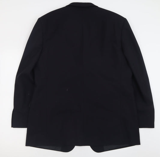 ARMANDO Womens Blue Wool Jacket Suit Jacket Size 46