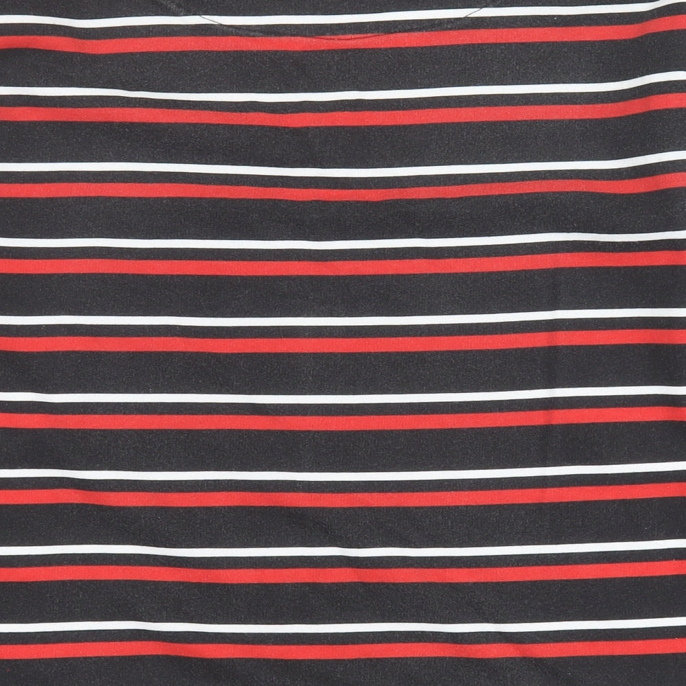 NEXT Womens Black Striped 100% Cotton Pullover Sweatshirt Size 12 Pullover