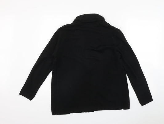 Ann Marie Womens Black V-Neck Acrylic Cardigan Jumper Size S