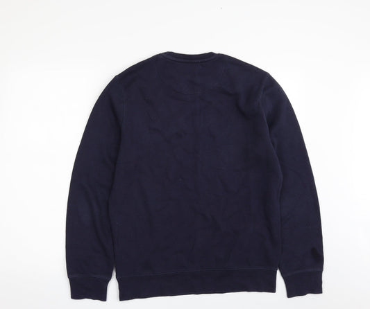 Matalan Mens Blue Cotton Pullover Sweatshirt Size S