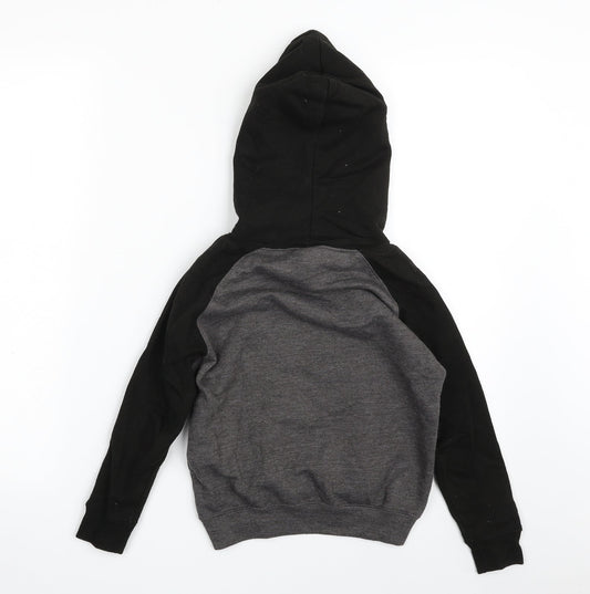 All We Do is Boys Grey Cotton Pullover Hoodie Size 5-6 Years Pullover - ADAMB