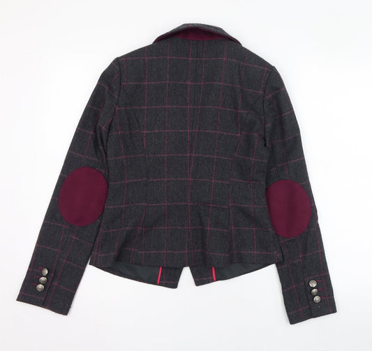 Atmosphere Womens Green Check Jacket Blazer Size 6 Button