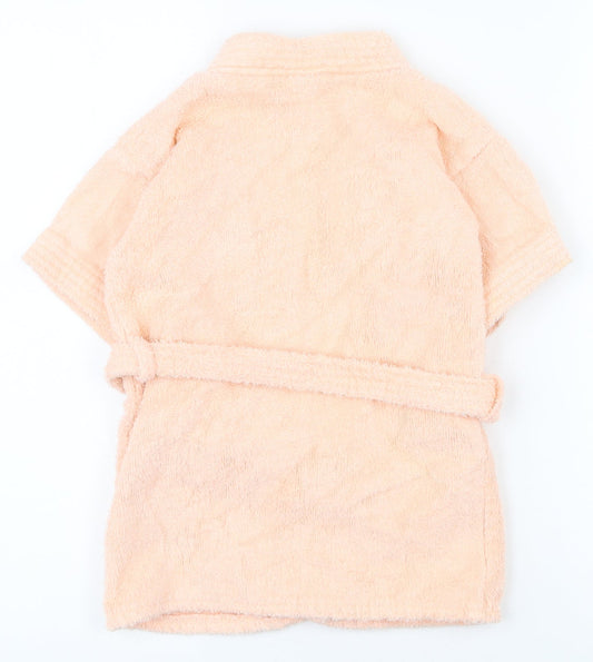 Dinah Girls Pink Cotton Top Robe Size 2-3 Years Tie - 2-4y towel robe