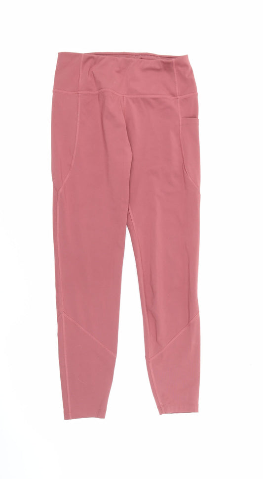 Very Womens Pink Polyester Pedal Pusher Leggings Size M L25 in