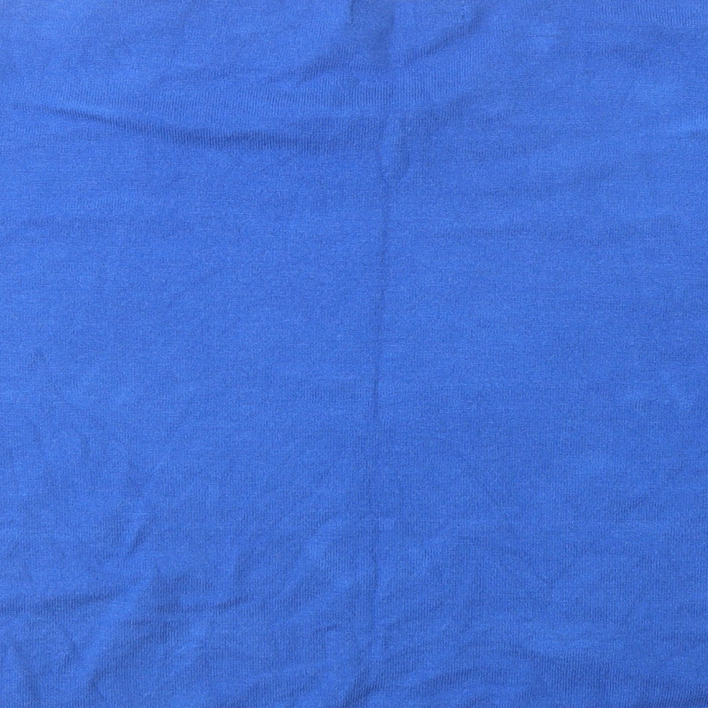 Marks and Spencer Womens Blue V-Neck Viscose Pullover Jumper Size 12