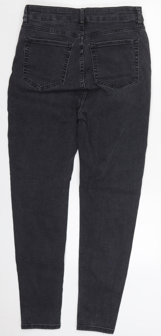 Marks and Spencer Womens Grey Lyocell Skinny Jeans Size 12 L27 in Regular Button
