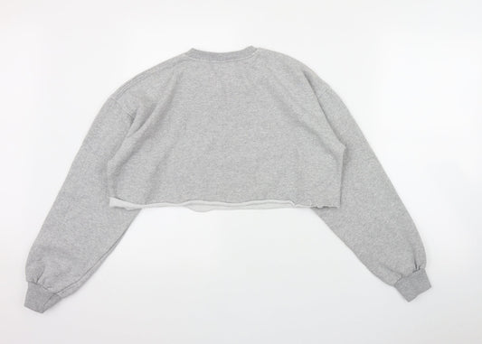 Preworn Womens Grey Cotton Pullover Sweatshirt Size M - 'Day Dreamer'