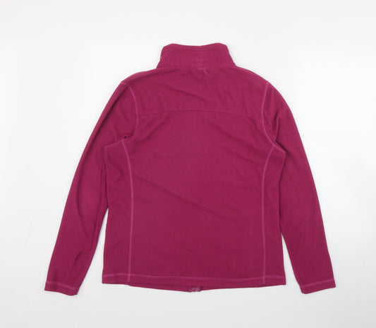 Loungewear Womens Pink Polyester Full Zip Sweatshirt Size S Zip