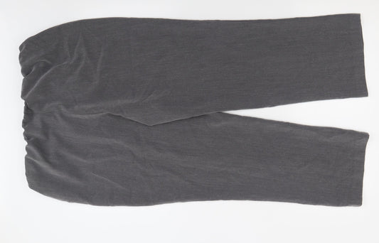 Vida Vi Womens Grey Polyester Trousers Size 16 L27 in Regular