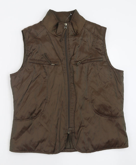 Lakeland Womens Brown   Gilet Jacket Size 10  Zip