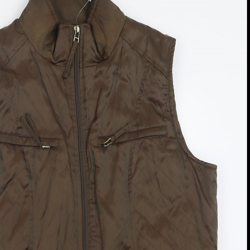 Lakeland Womens Brown Gilet Jacket Size 10 Zip