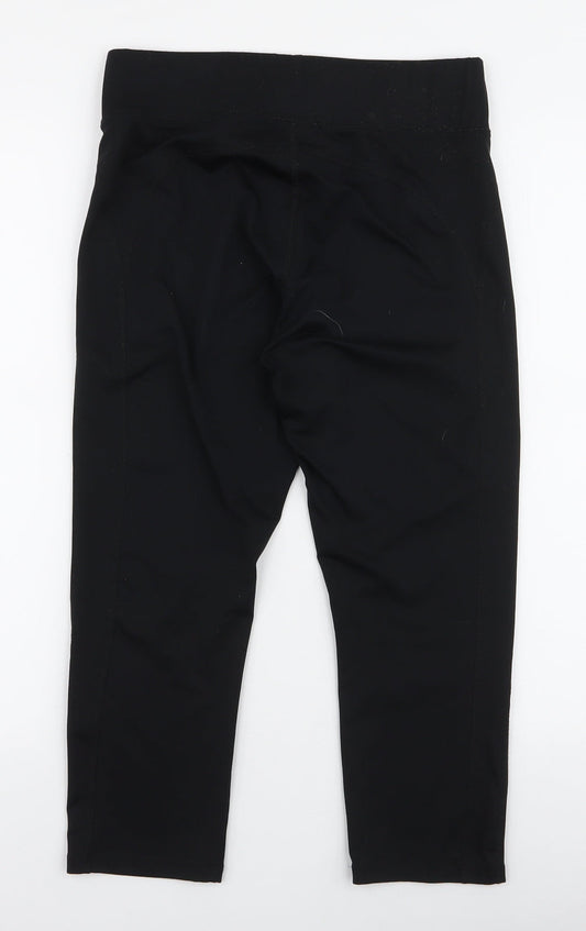 Dunnes Stores Womens Black Polyester Capri Leggings Size M L21.5 in Slim Pullover