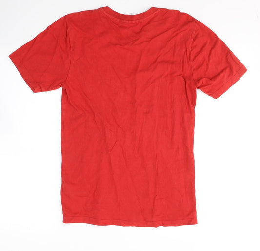 Mens UK Size S Liverpool FC Red Cotton T-Shirt