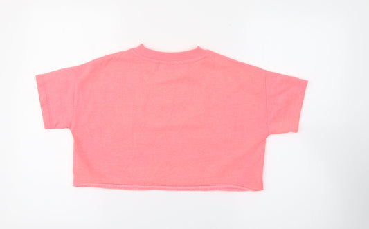 NEXT Girls Pink Cotton Pullover Sweatshirt Size 8 Years
