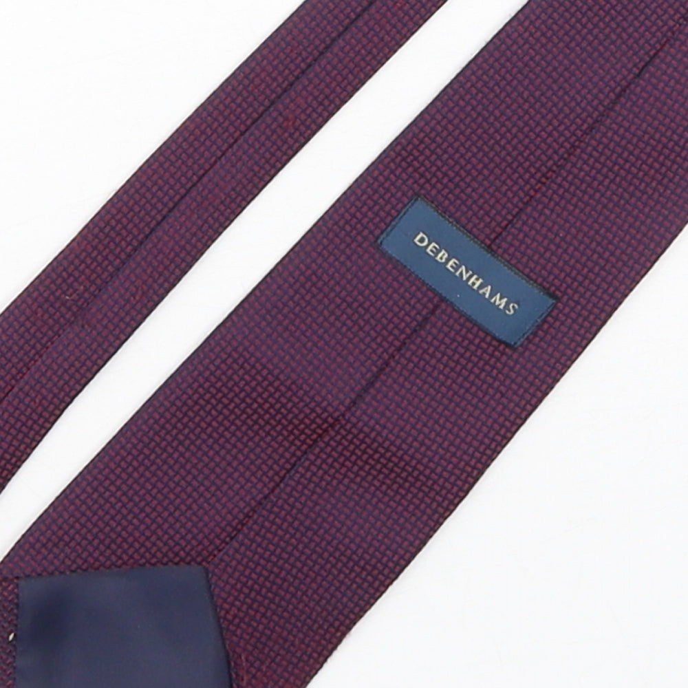 Debenhams Mens Purple Grenadine Polyester Pointed Tie One Size