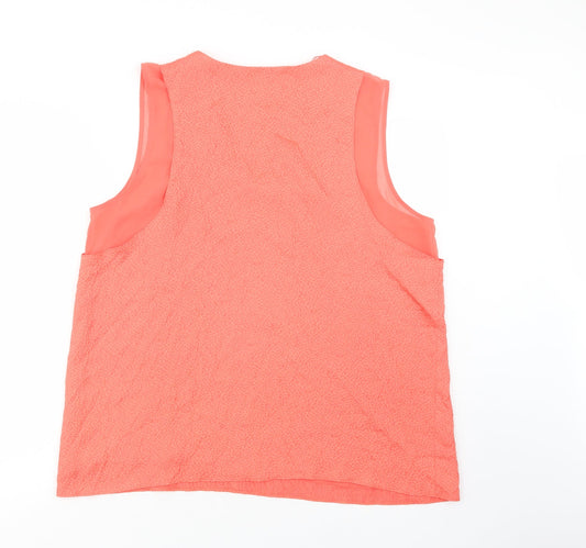 NEXT Womens Pink Polyester Basic Blouse Size 20 V-Neck