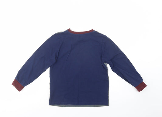 Character.Com Girls Blue Polyester Pullover T-Shirt Size 8-9 Years Crew Neck Pullover - Hogwarts