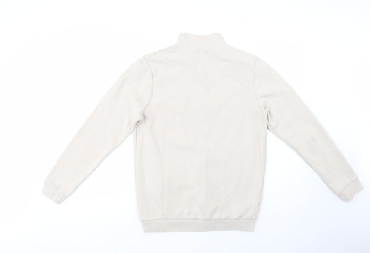Boohoo Man Mens Beige Cotton Pullover Sweatshirt Size S