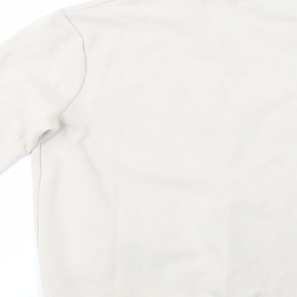 Boohoo Man Mens Beige Cotton Pullover Sweatshirt Size S