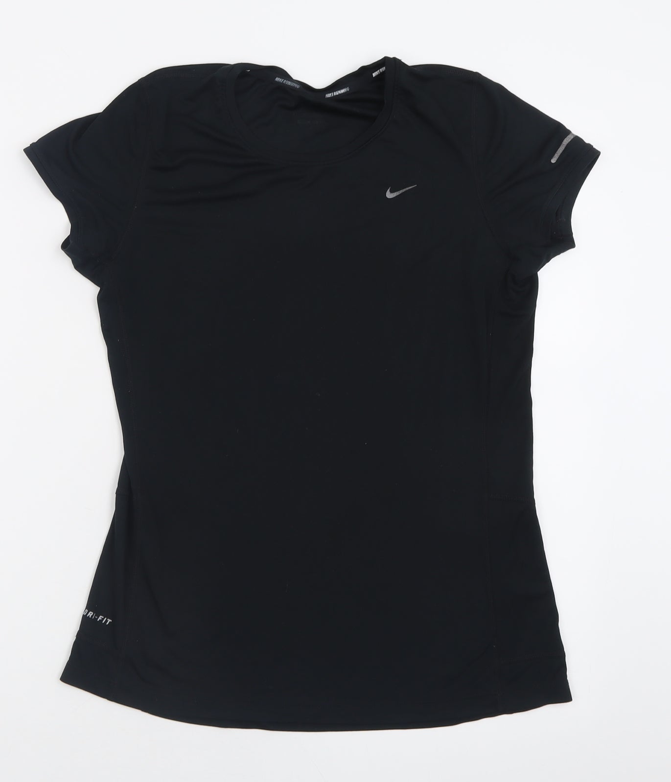 Nike Mens Black Polyester Basic T-Shirt Size M Crew Neck Pullover