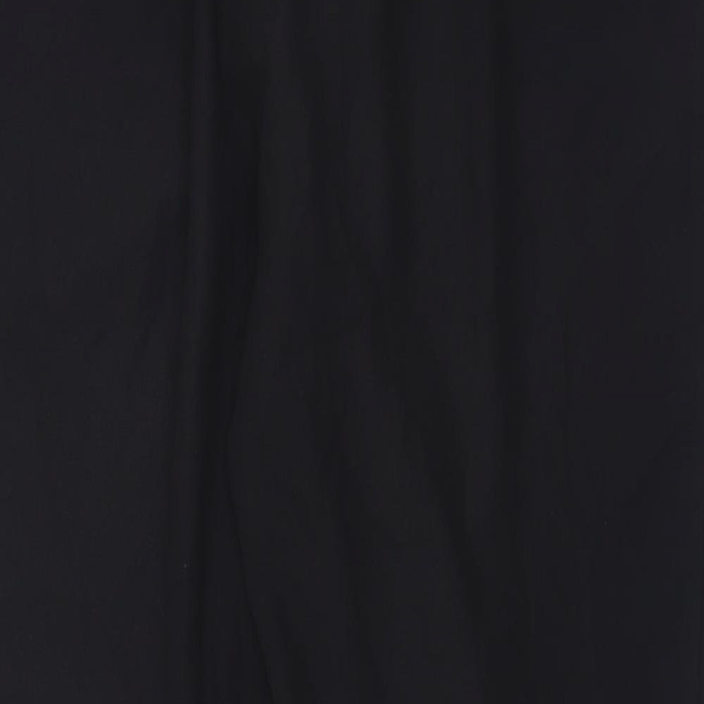 Zara Womens Black Polyester Trousers Size XS L26 in Regular Tie