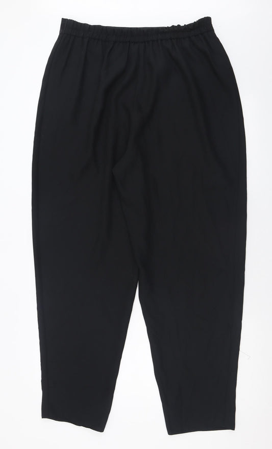 Hamells Womens Black Polyester Trousers Size 16 L30 in Regular
