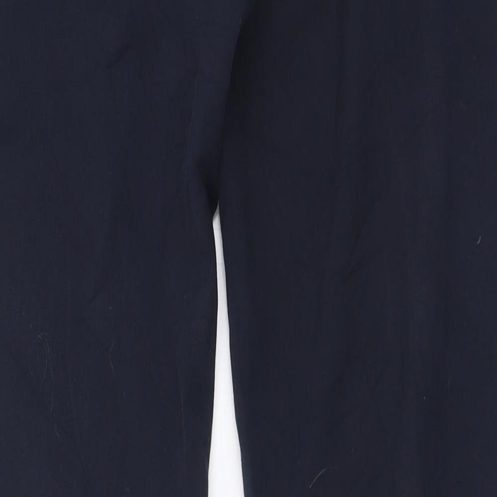 Marks and Spencer Womens Blue Polyester Trousers Size 8 L30 in Regular Hook & Eye