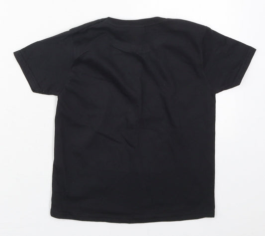 Fruit of the Loom Boys Black Cotton Basic T-Shirt Size 3-4 Years Crew Neck Pullover - Victory Martial Arts