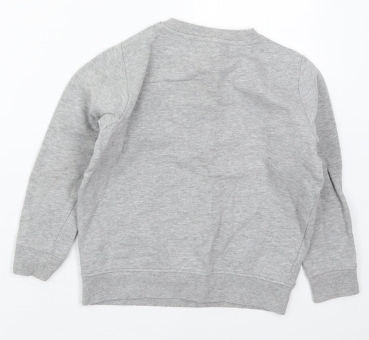 NEXT Boys Grey Cotton Pullover Sweatshirt Size 9 Years Pullover - DJ Skull