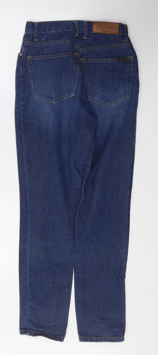Dejour Womens Blue Cotton Skinny Jeans Size 8 L29 in Regular Button