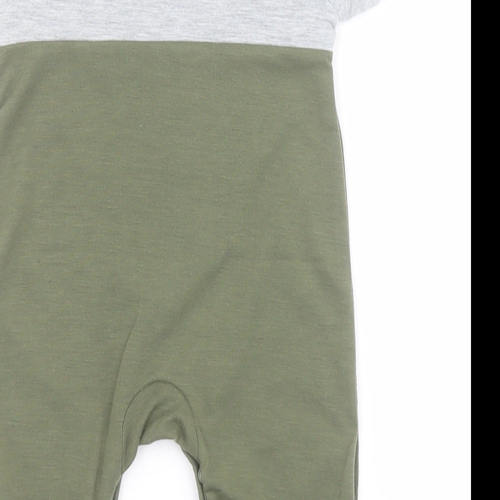 SheIn Baby Green Polyester Babygrow One-Piece One Size Snap - Lion