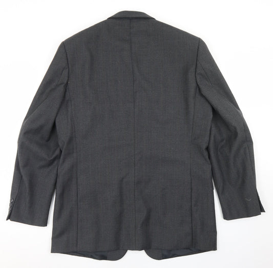 Wellington Mens Grey Wool Jacket Blazer Size 42