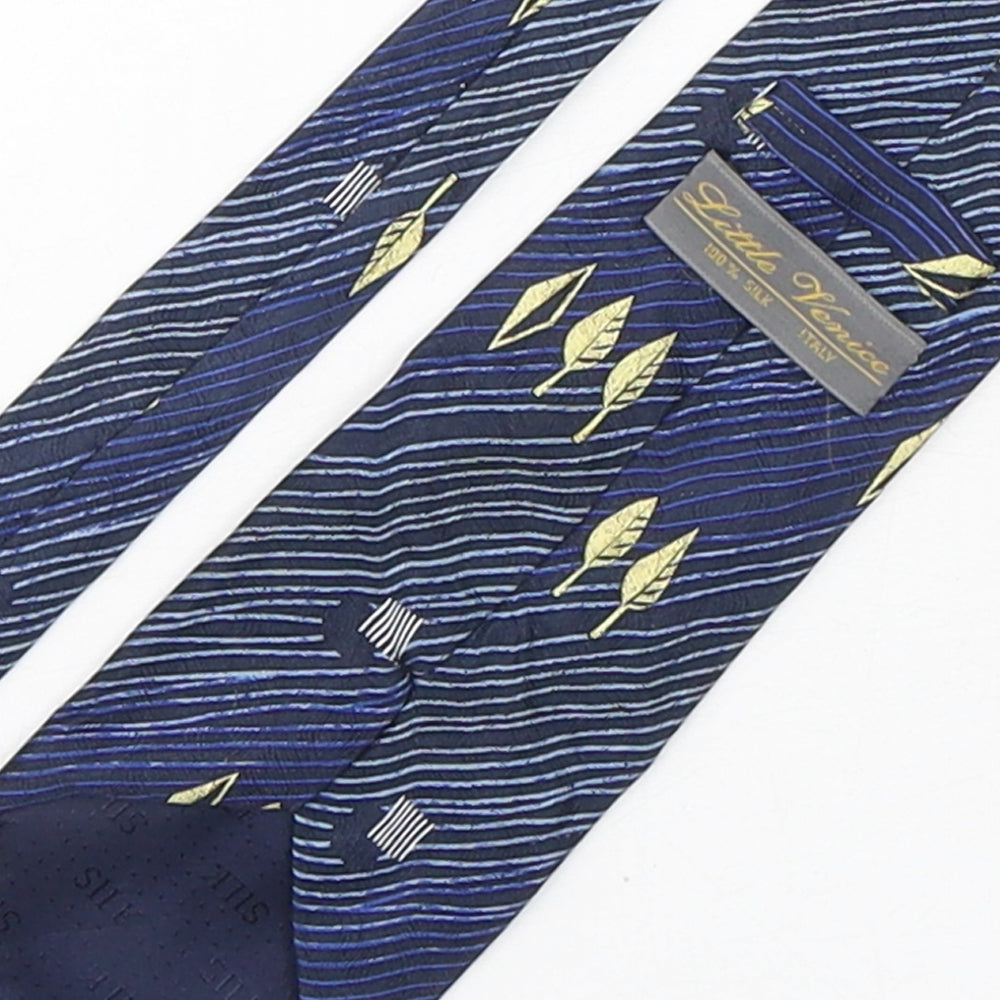 Little Venice Mens Multicoloured Geometric Silk Pointed Tie One Size