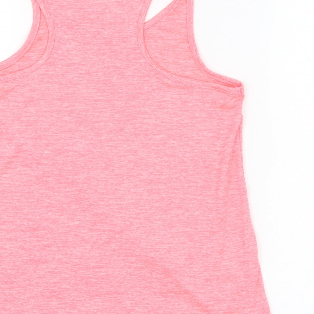 Primark Girls Pink Polyester Basic Tank Size 11-12 Years Round Neck Pullover