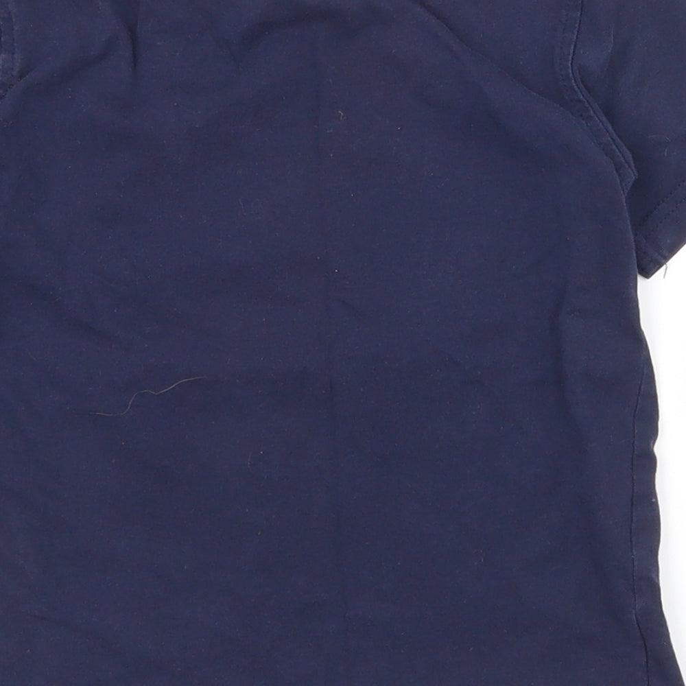 George Boys Blue 100% Cotton Pullover T-Shirt Size 4-5 Years Crew Neck Pullover