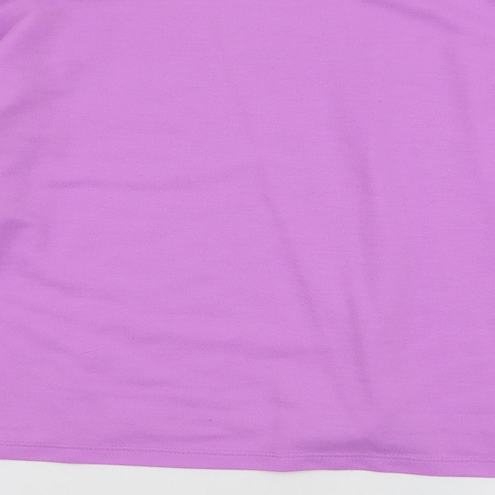 Select Womens Purple Striped Polyester Pullover Sweatshirt Size 10 Pullover - Beach