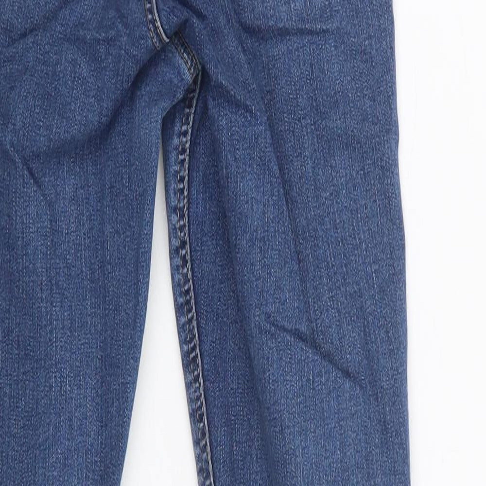 Topshop Womens Blue Cotton Skinny Jeans Size 6 L30 in Regular Button