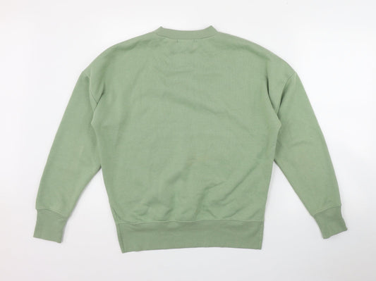 Primark Womens Green Cotton Pullover Sweatshirt Size 6