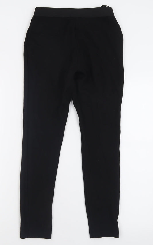 Dunnes Stores Womens Black Viscose Capri Trousers Size S L26 in Regular