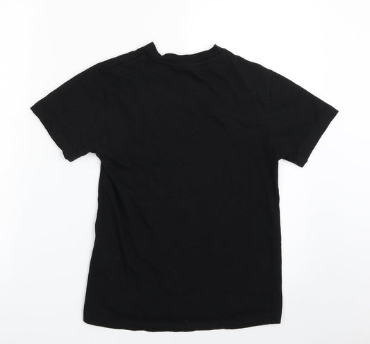 Beck & Hersey Womens Black 100% Cotton Basic T-Shirt Size 10 Crew Neck - Size 10-12