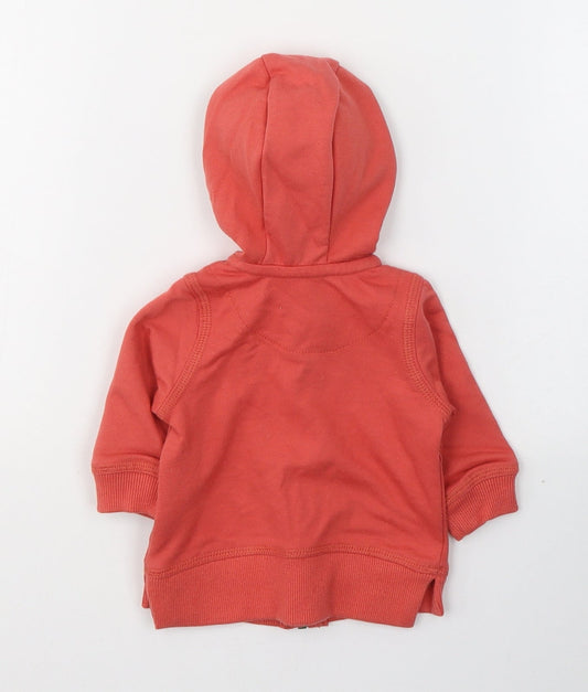 F&F Baby Red Cotton Full Zip Jumper Size 0-3 Months Zip