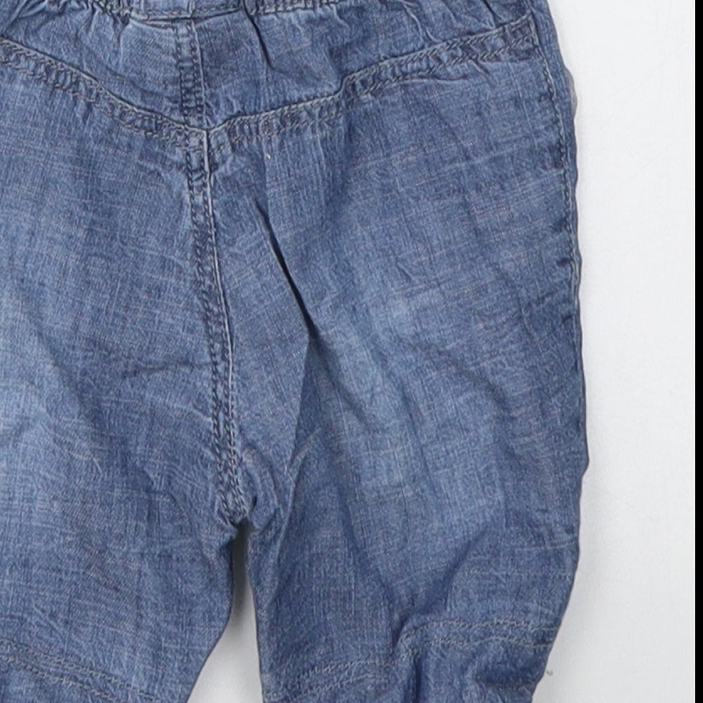 NEXT Girls Blue Cotton Cropped Jeans Size 0-3 Months Pullover